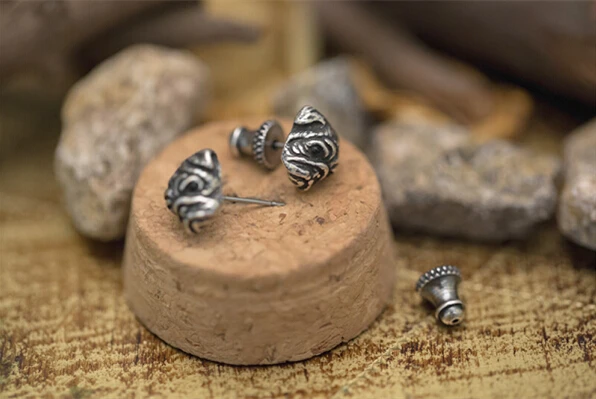 Уникальный ручной работы в стиле ретро виде мопса серьги-гвоздики серьги с