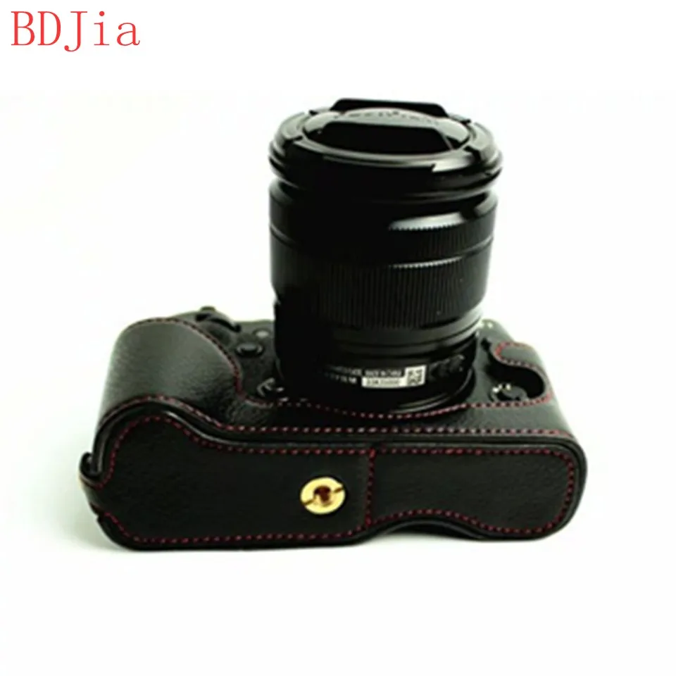 Натуральная Воловья кожа корпуса для половины камеры база Fujifilm XT1 X-T1 с отверстием