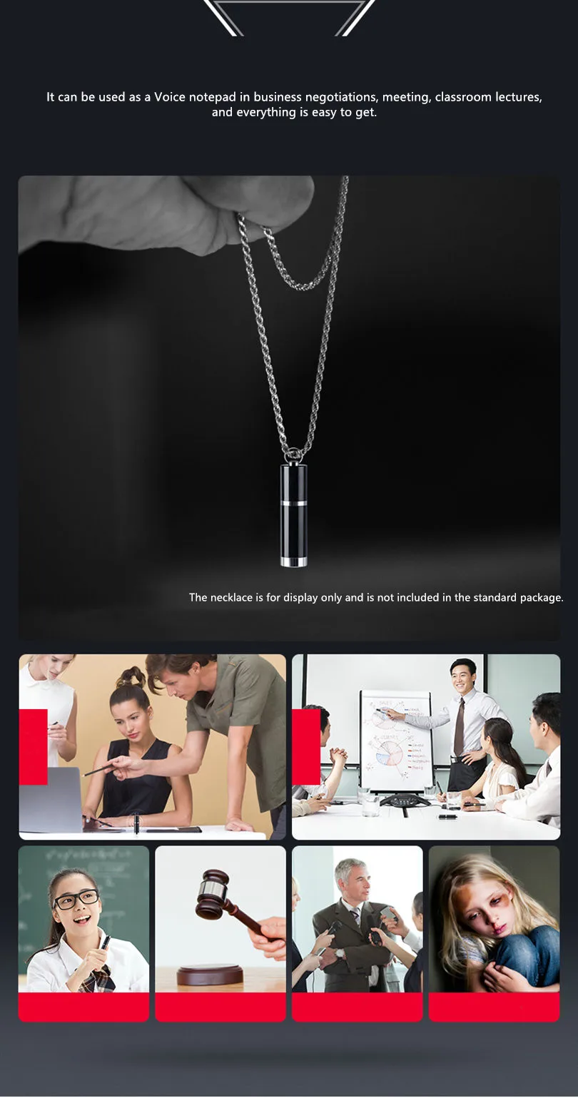 Amoi A1 mini USB Цифровой диктофон с функцией преобразования голоса, диктофон, usb-накопитель, u-диск, MP3 музыкальный плеер, ожерелье, подвеска