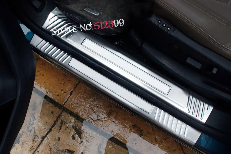 8 шт. внутренняя и внешняя защитная Накладка на порог из нержавеющей стали для