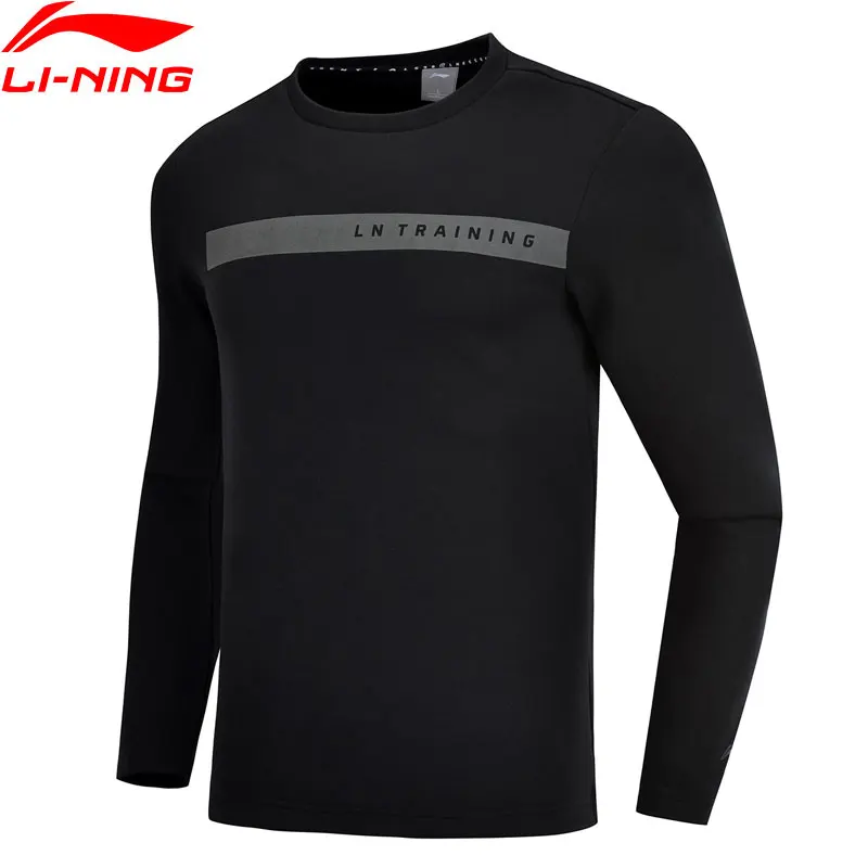 Li-Ning мужской тренировочный свитер обычный крой 66% хлопок 34% полиэстер подкладка li