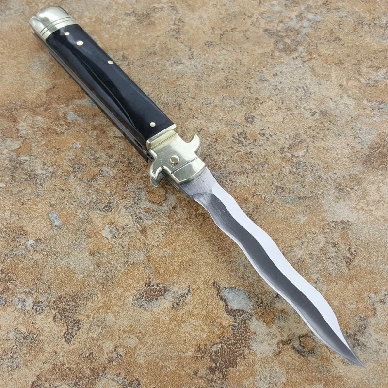 Voltron дюймовая акриловая ручка итальянский Крестный отец Stiletto D2 стальное лезвие выживания Открытый кемпинг ножи плюс модель