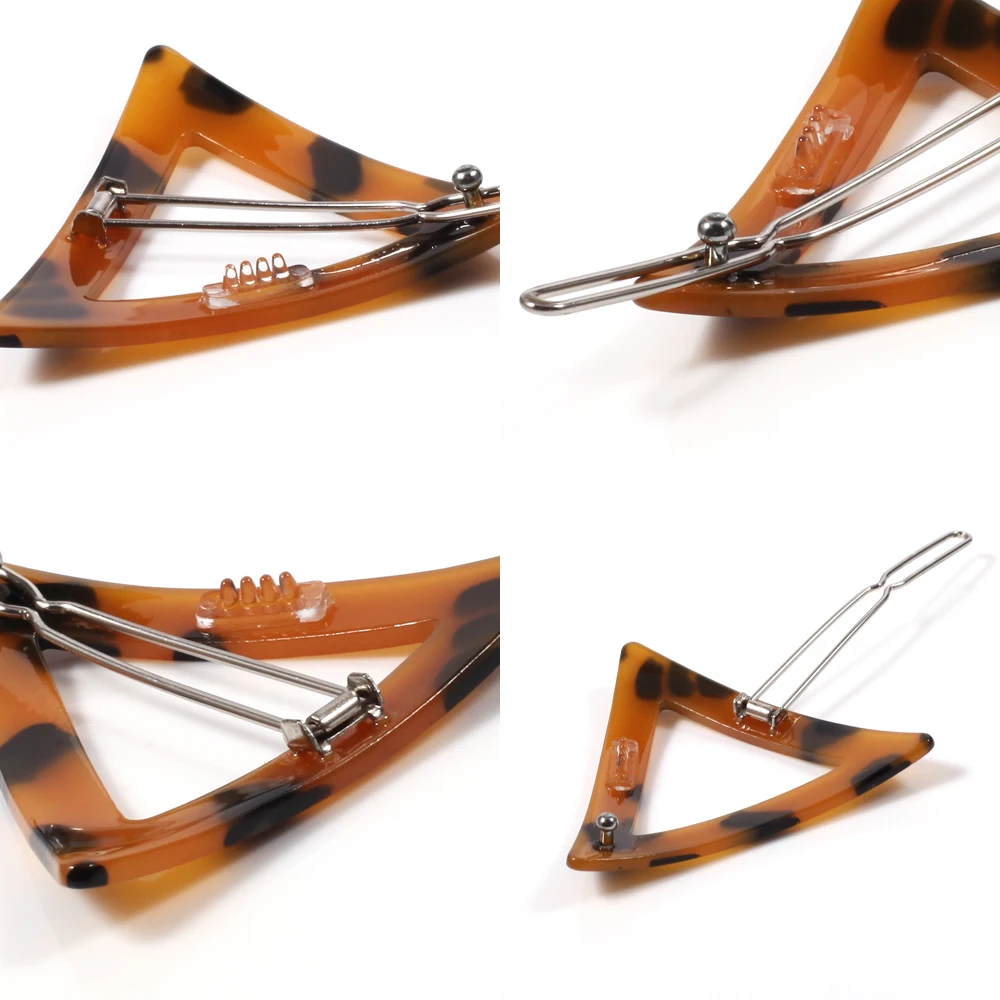 3 шт./компл. с геометрическим рисунком, круглая, квадратная, Треугольники заколки для волос для Для женщин очаровательные заколки для волос простой Графика аксессуары на день рождения