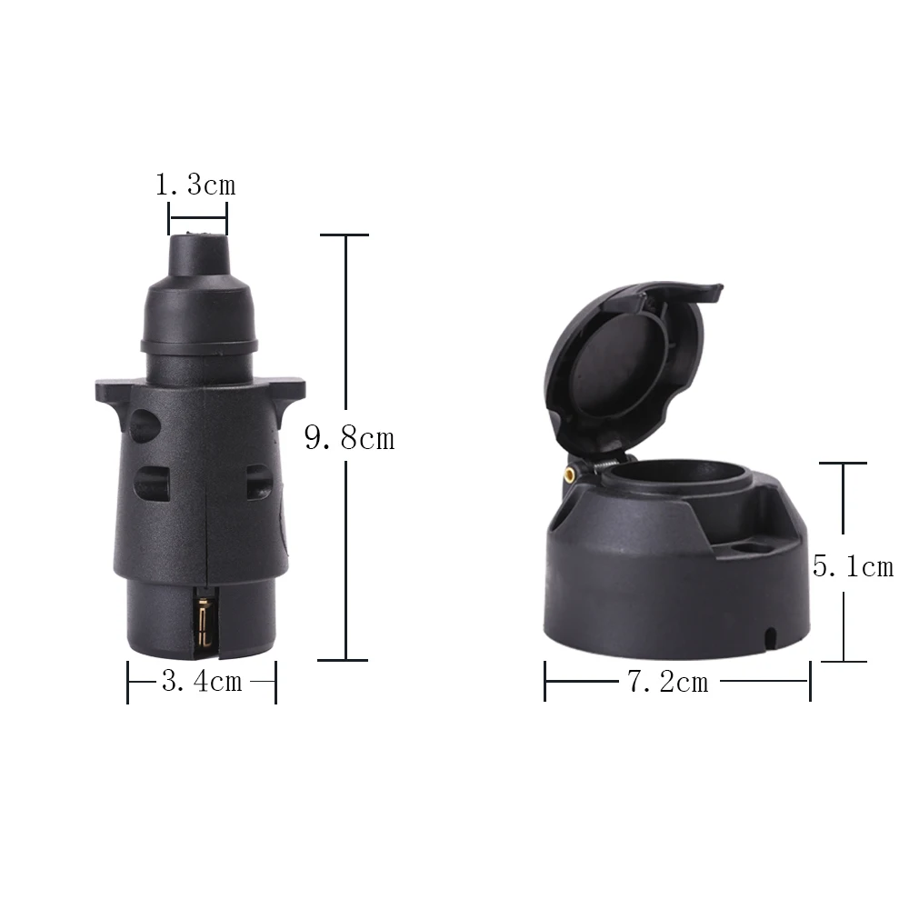 12 В 7-контактный разъем мужской прицепа адаптера соединителя способ ядро грузовика rv автомобиль аксессуар фургон женский пластиковый разъем электротяги на.