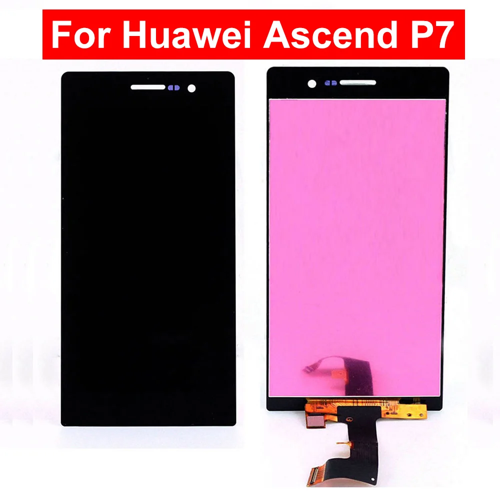 Для huawei Ascend P7 ЖК-дисплей Экран P7-L00 P7-L05 P7-L10 ЖК-дисплей Экран дисплея Сенсорный экран дигитайзер для huawei P7 ЖК-дисплей в сборе