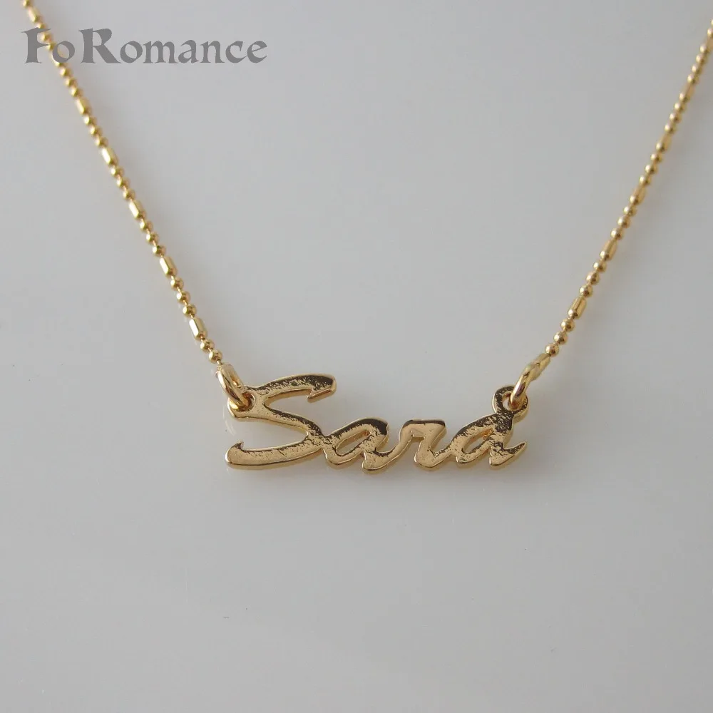 Foromance/желто-золотой цвет 18 5 &quotцепочки и ожерелья с буквенным принтом Сара