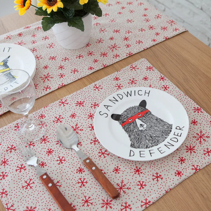 Современный простой стиль настольная дорожка Снежинка печатная Скатерть ТВ шкаф