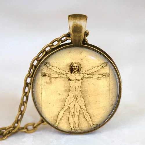 Винтажная подвеска в стиле стимпанк от Leonardo Da Vinci Vitruvian ожерелье darma Dr doctor who