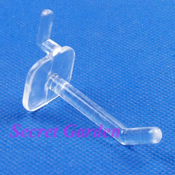 

80 Clear View Plastic Pegboard Display Hook 5cm L