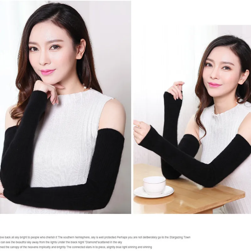 Оптовая продажа осенне-зимние женские шерстяные гетры 60 см вязаные рукава