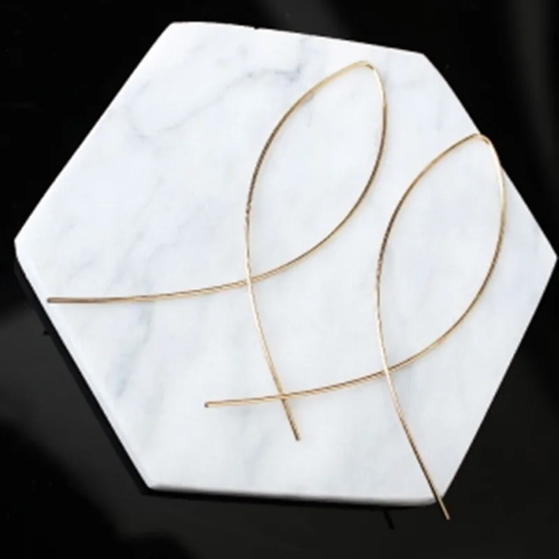 2020 новые модные простые серьги в стиле панк с рыбками из нитей для женщин изящные