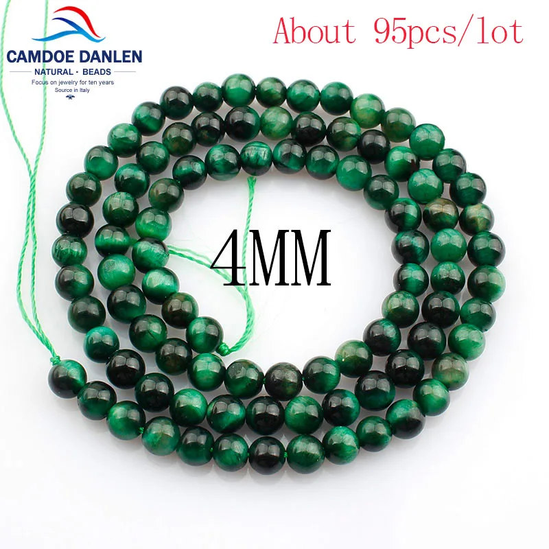 4MM CAMDOE DANLEN бусины из натурального камня зеленый тигровый глаз круглые бусины 1" нить 4 6 8 10 12 мм подходят DIY бусины для изготовления ювелирных изделий - Цвет: 4MM