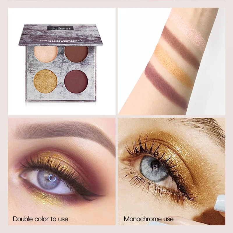 Палитра теней для век Pudaier мерцающие матовые тени с высоким пигментом дымчатые