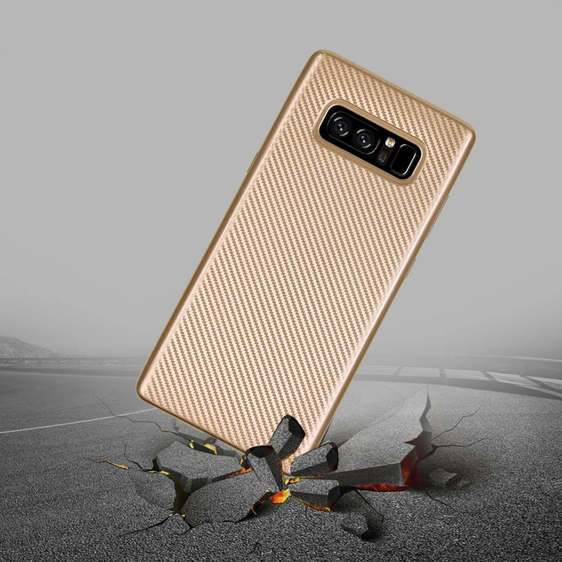 Чехол для Samsung Galaxy Note 8 N950F чехол из углеродного волокна Note8 жесткий ТПУ мягкий