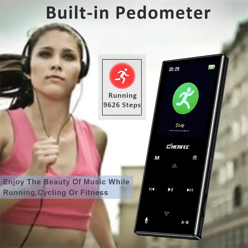 MP3 плеер Bluetooth 4 2 металлическая 1 8 дюймовая сенсорная кнопка без потерь