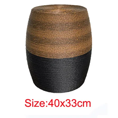 Size 40x33cm Юго-Восточная Азия стиль Античный барабанный табурет японский стиль дзен скамейка табурет Пирс мебель для чайной/кабинета/гостиной - Цвет: Size 40x33cm