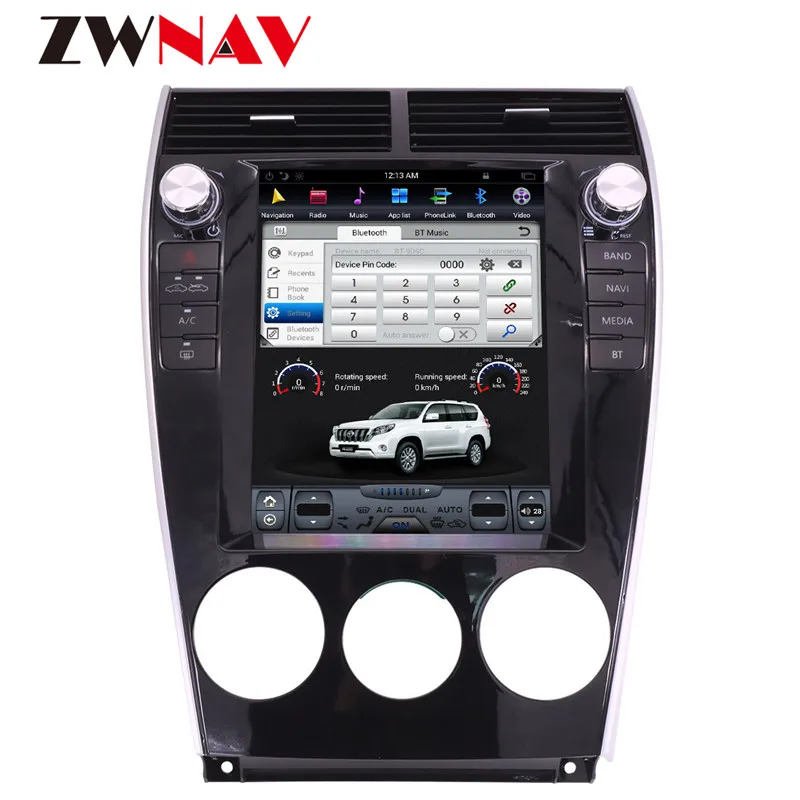 ZWNAV Вертикальная Тесла стиль 8,1 Android система для мазда 6 мазда 6 2002-2008 gps навигация автомобильный мультимедийный плеер автомобильное радио