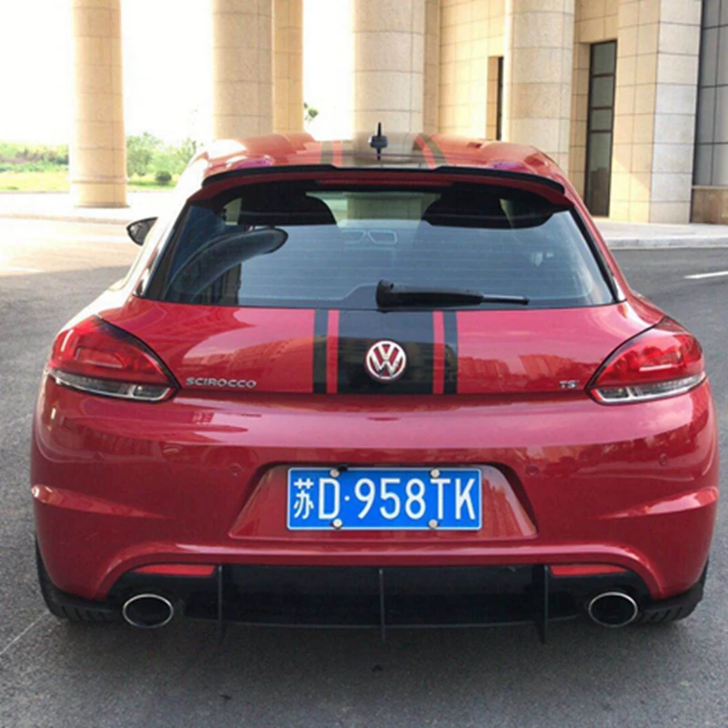 Для Volkswagen Scirocco ABS задний бампер диффузор бампер 2009-- Комплект кузова задний спойлер(только R