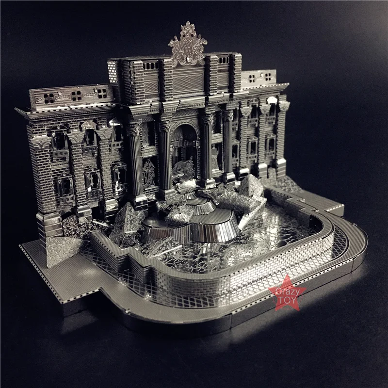 

2018 3D Metal Nano Puzzle Trevi Fountain Building Assemble Model Kits B22205 DIY 3D Laser Cut Jigsaw Toy
