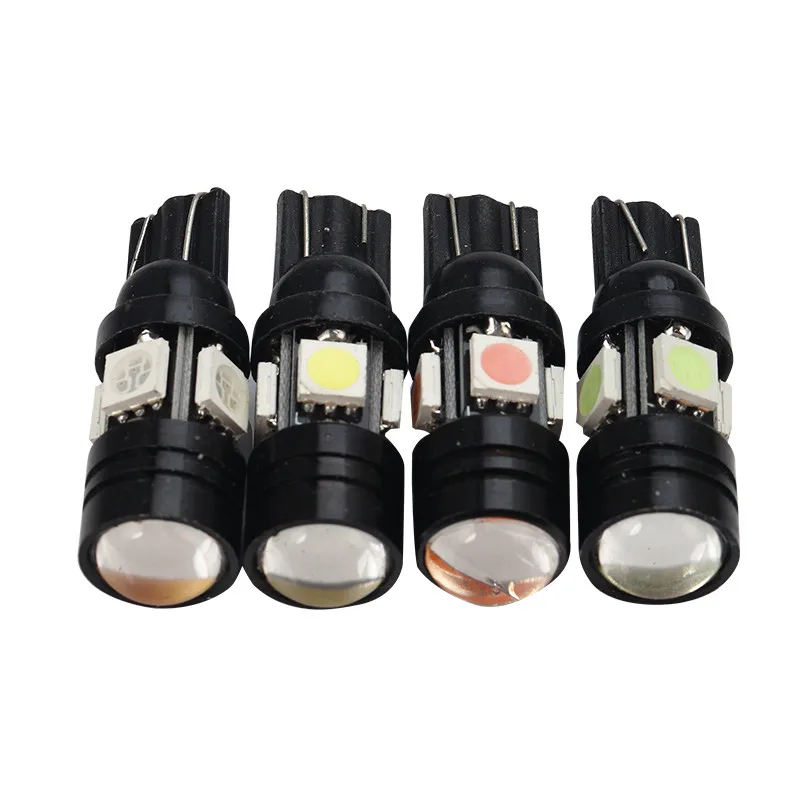 10 шт. T10 W5W 5050 1 5 W 4 + 1SMD пластиковый белый Автомобильный светодиодный светильник