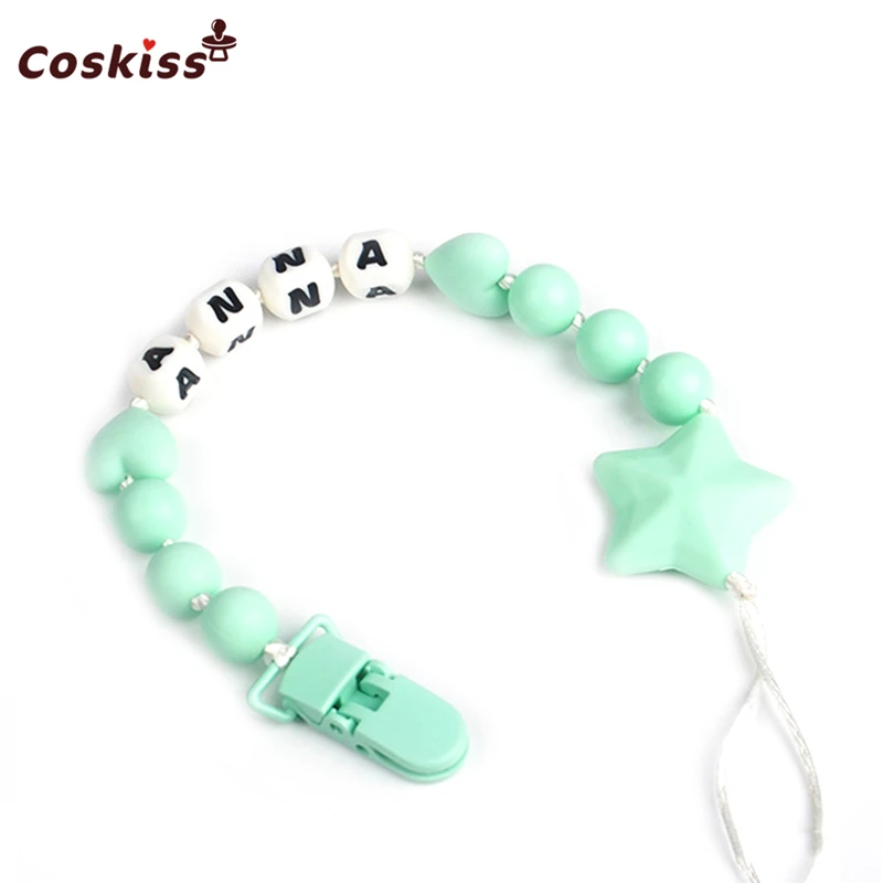 DIY Nursing Jewelry Combination Package 48pcs Mixed Color Plastic Safety Natural Baby Pacifier Clip Baby Teether Toys Set