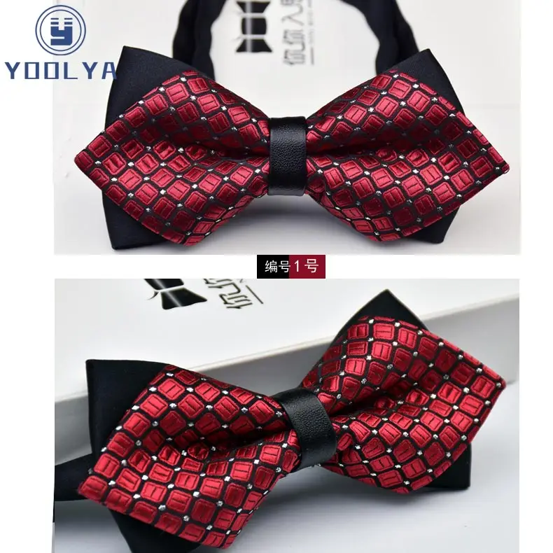 Новый регулируемый роскошный мужской галстук бабочка со стрелой двухслойные