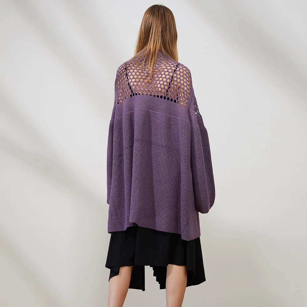Women's 2018 autumn and winter new street tide brand Harajuku hollow sexy lantern sleeves loose knitted sweater women | Женская