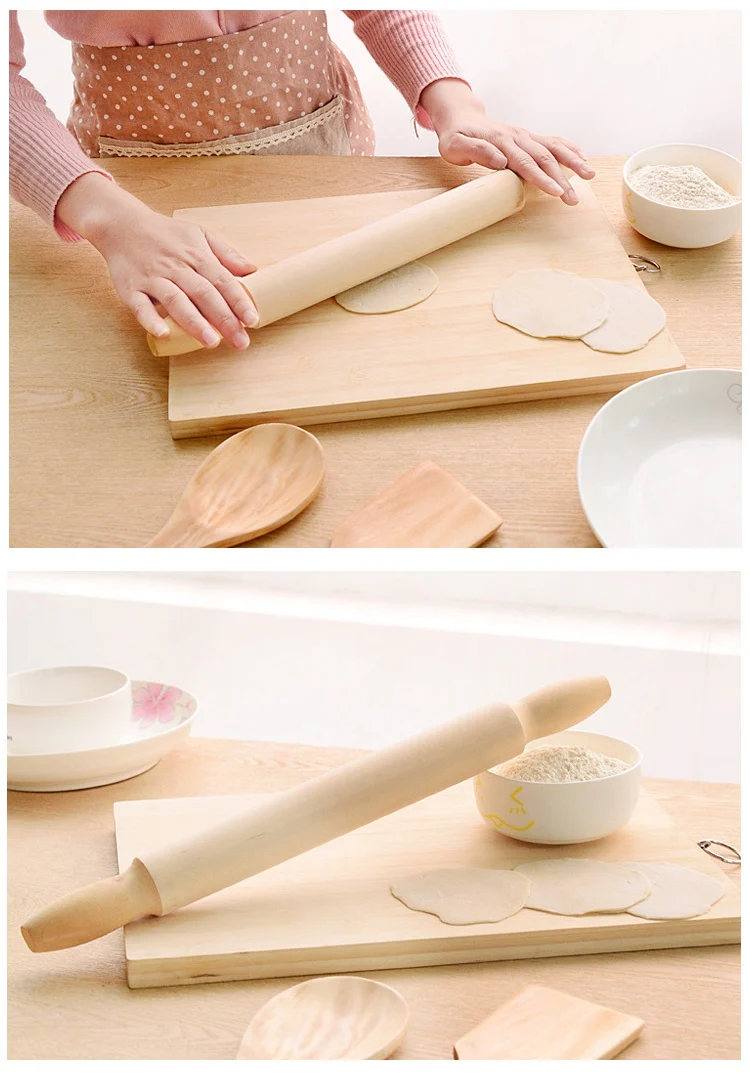 Large solid wood rolling pins pizza bread biscuit baking tool stick Decoration Dough Roller Wooden sticks kitchen Accessories