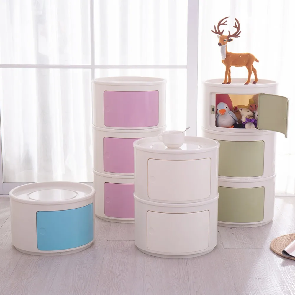 

3 Layes Plastic Round Storage Box Sundries Storage Organizer Stackable Cosmetic Storage Basket Container Case Holder DQ1702