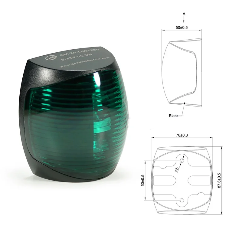 12V Морская Лодка светодиодный навигационный свет белый кормовой красный зеленый