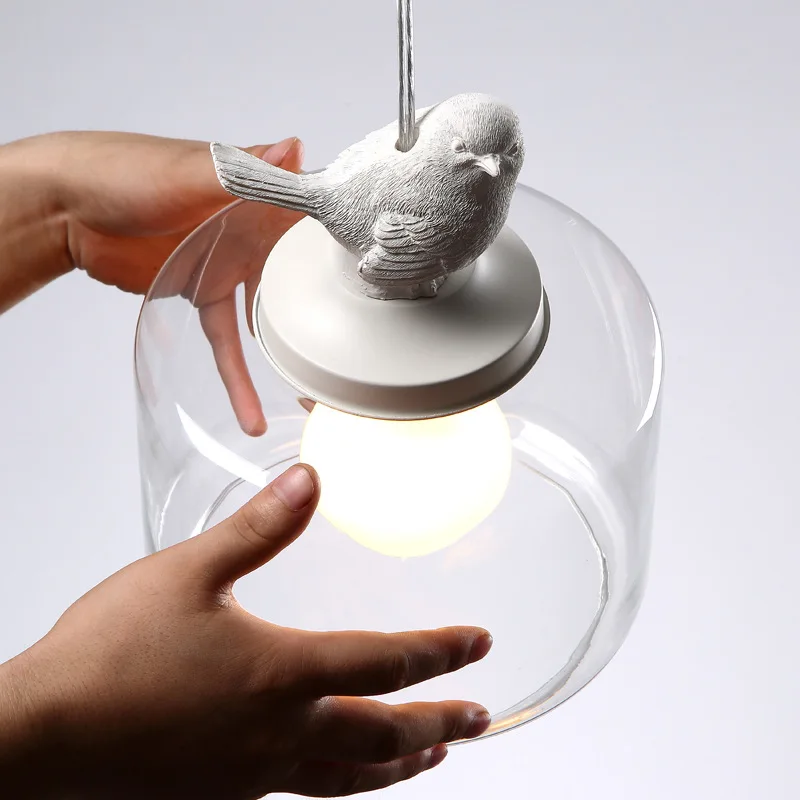Фонари ресторан Droplight нордическая птица Droplight творческая личность ретро люстры современный стеклянный подвесной светильник с лампой