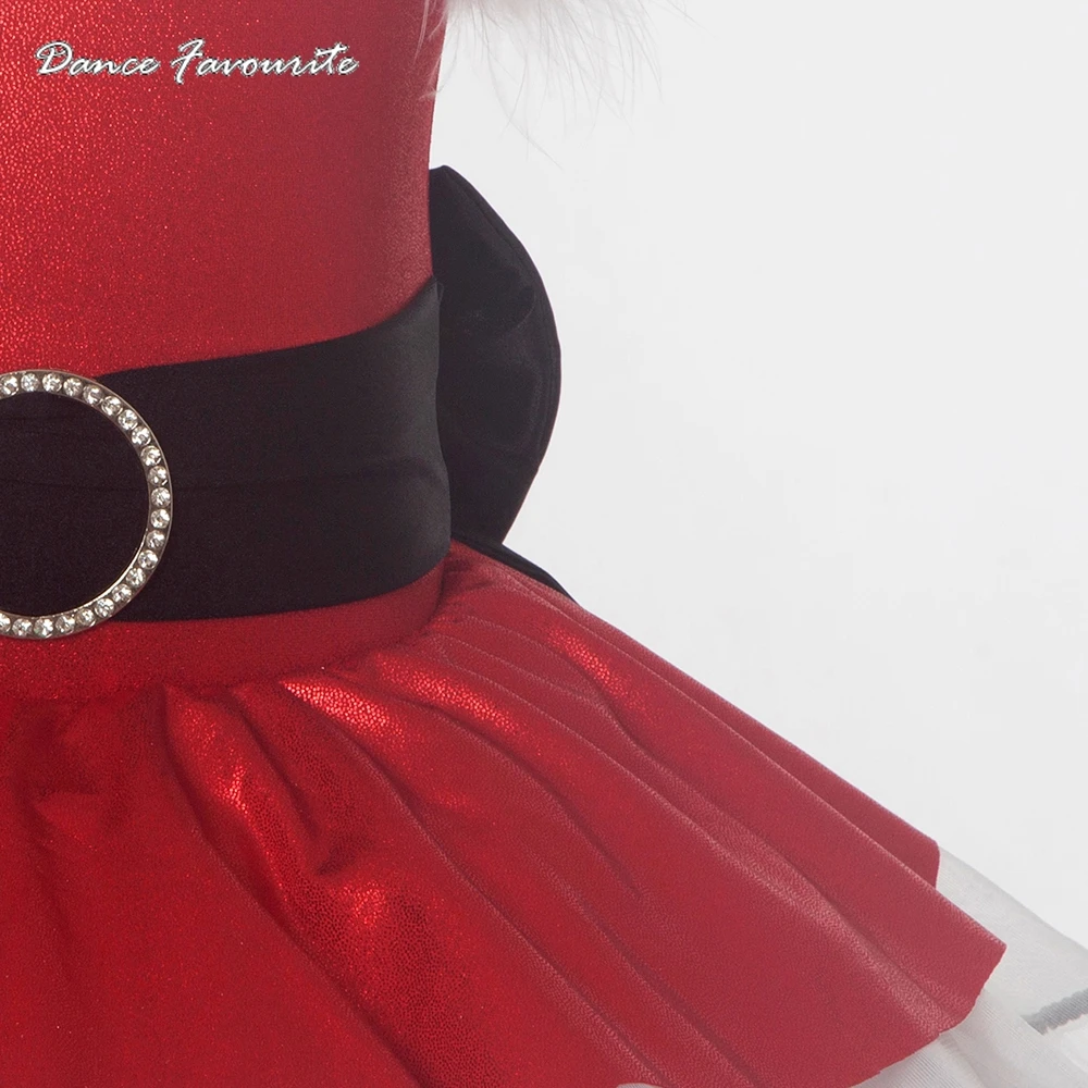 Балетная пачка с красными блестками лиф из спандекса хороший дизайн костюм для