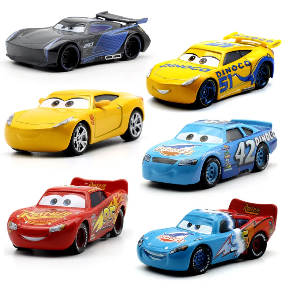 

Disney Pixar Cars 3 Lightning McQueen Jackson Storm Dinoco Cruz Ramirez 1:55 Diecast Metal Toys Model Car Birthday Gift For Kids