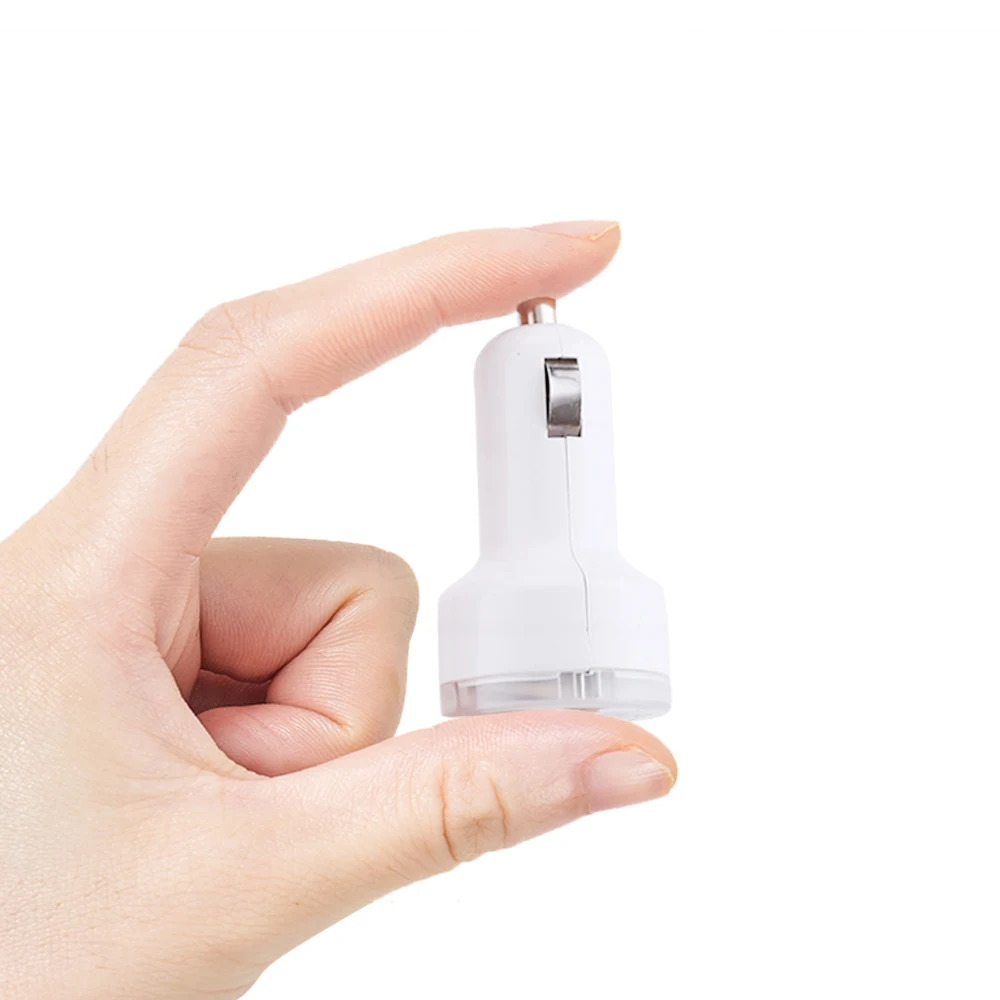 Автомобильное зарядное устройство Micro Auto Универсальный двойной USB Автомобильное Зарядное устройство адаптер для iPhone Android Мини Зарядное устройство прикуриватель для htc samsung LG