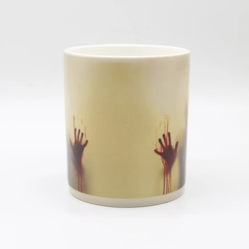 Кофейная кружка меняющая цвет зомби Термочувствительная чайная чашка подарок с