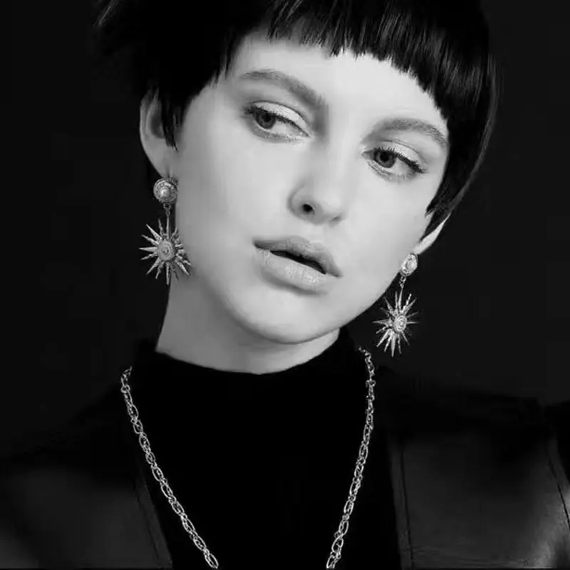 Женские серьги GODKI длинные с кисточками и кристаллами из фианита|wedding earrings|bridal