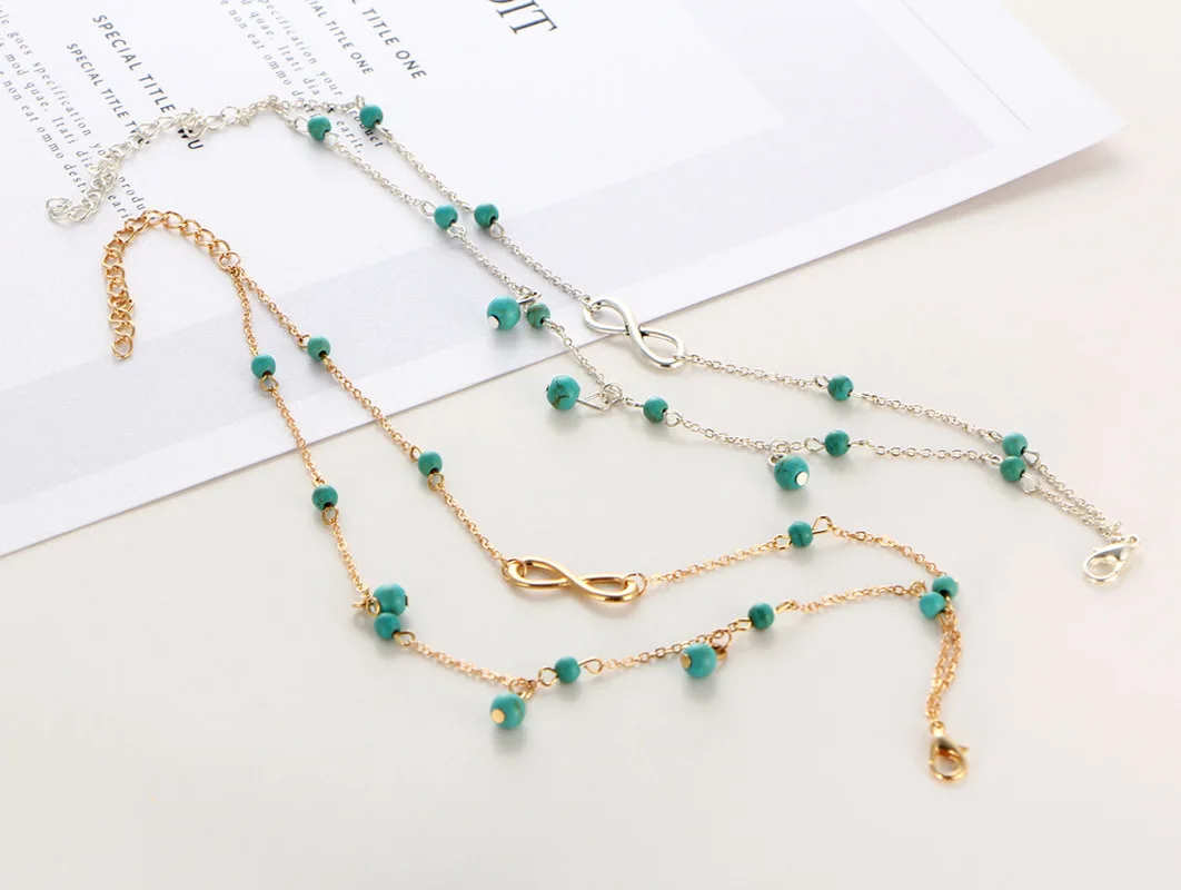 Богемное пляжное платье босиком золото и сплав ножной браслет женский на ногу