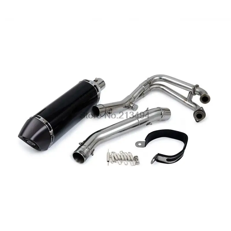 Полная выхлопная система с глушителем из углеродного волокна для мотоцикла Kawasaki