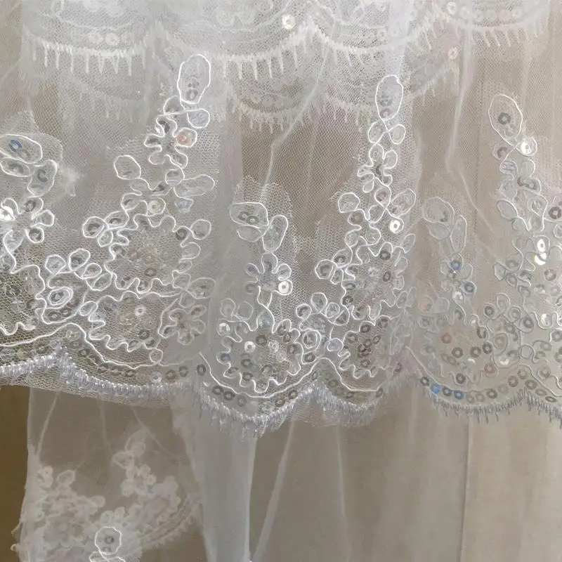 Фата свадебная двухслойная с гребнем и блестками 1 5 м|wedding veil|bridal veilshort bridal veil |