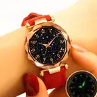 Новые часы Звездное небо для женщин кожаный ремешок Повседневное платье кварцевые наручные часы женские часы Reloj Mujer Relogio Ceu Numero