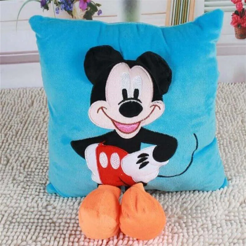 1 шт. 35 см 3D Микки Маус и Минни Маус плюшевая подушка Kawaii Микки и Минни мягкие Подарки для девочек/детей