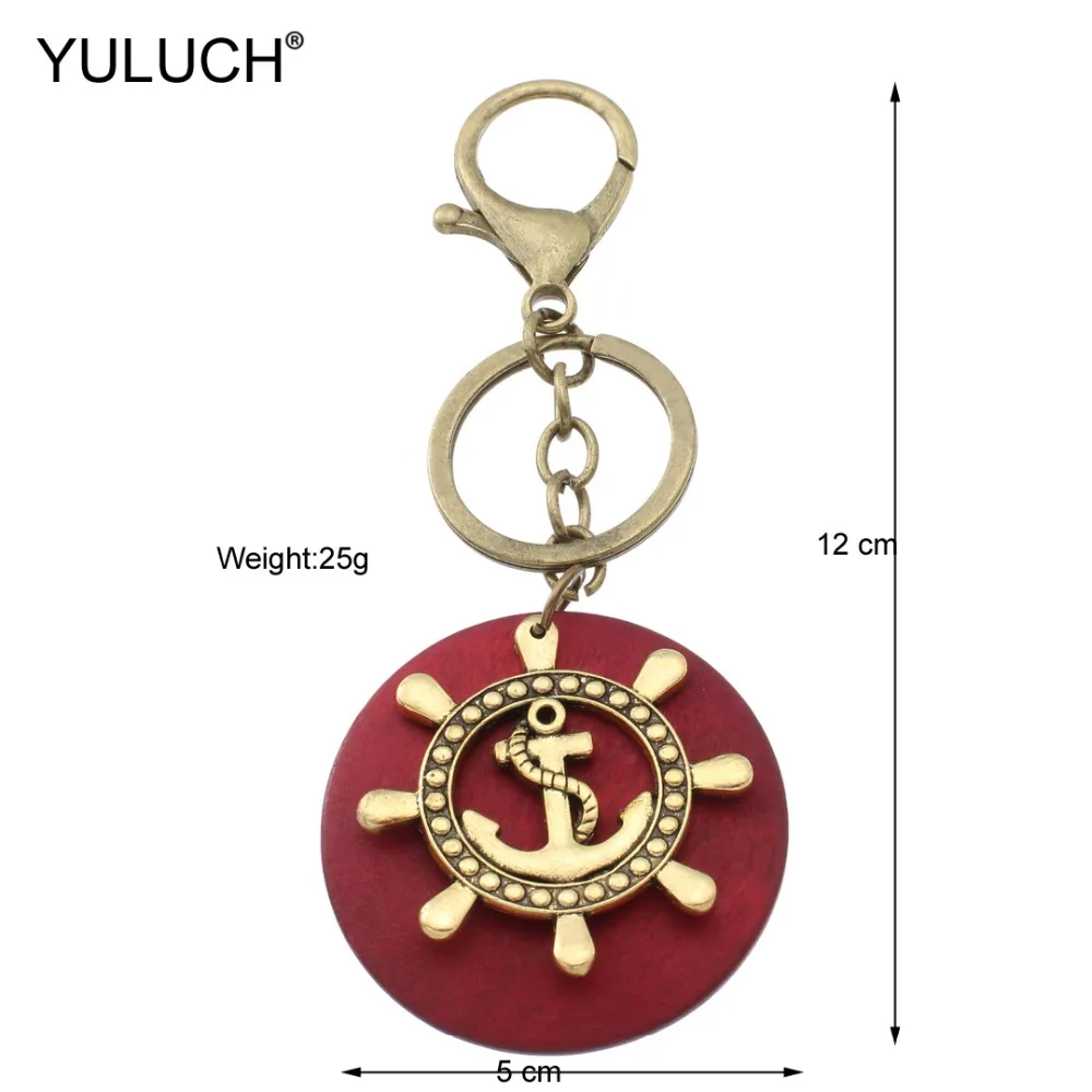 YULUCH винтажный пиратский брелок якорный подарок для женщин унисекс подвесная