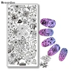 Шаблоны для стемпинга ногтей с изображением цветов и листьев бабочки Шаблоны для ногтевого дизайна инструменты для маникюра 12*6 см