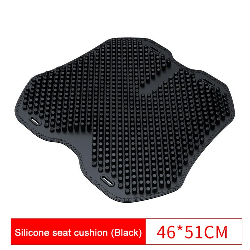 Seat Cover Black QHCP силиконовый гель Универсальный Автомобильный домашний офис 3D дышащий массажный Чехол для сидения спинка подушка стул классный коврик авто шейный столб коврик - Название цвета: Seat Cover Black