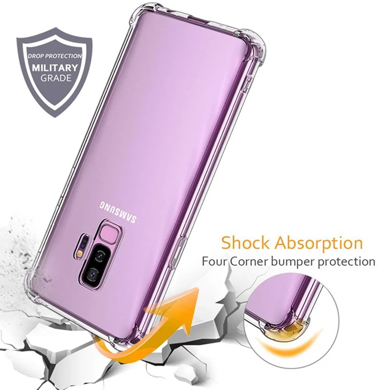 Чехол для samsung Galaxy S9 S8 Plus Note 8 тонкий прозрачный мягкий чехол телефона из ТПУ с