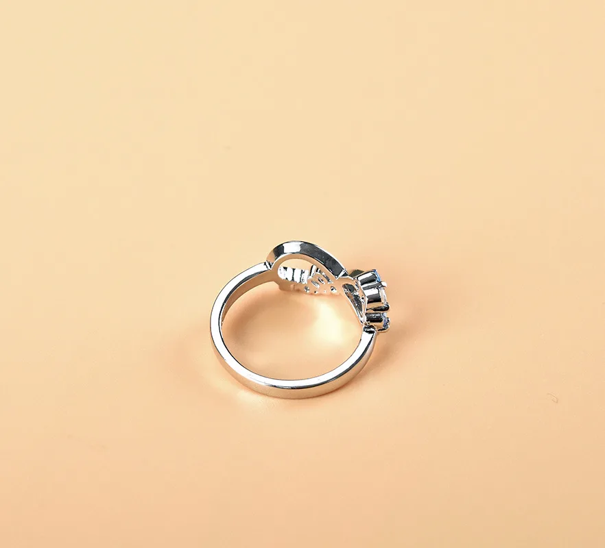 WYJZY Mother's Day theme inlaid zircon ring letter MOM 8 word styling ladies fashion jewelry classic mother's day gift | Украшения