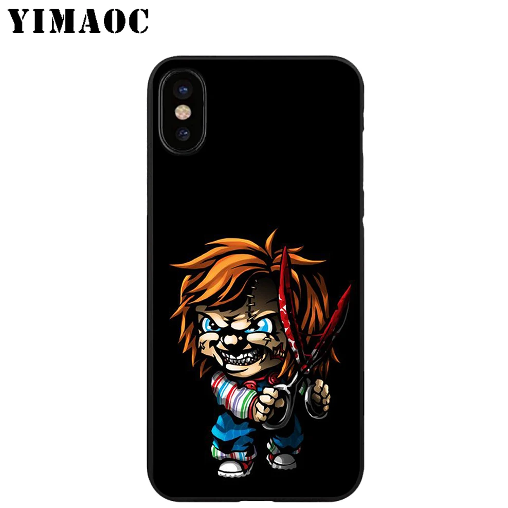 YIMAOC кукла Чаки Мягкий ТПУ Черный силиконовый чехол для iPhone X или 10 8 7 6 6S Plus 5 5S SE Xr Xs