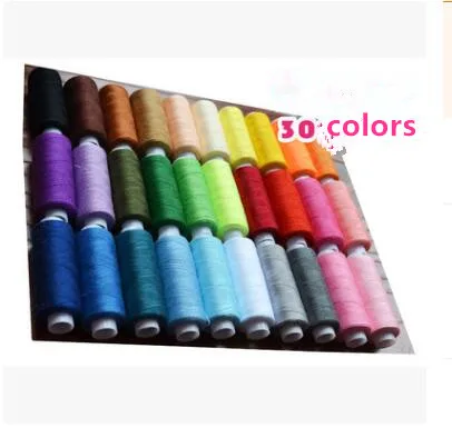 60 разных цветов швейные нитки 250 ярдов каждый как DIY Набор нитей для шитья для ручного шитья или машинного шитья нитки и 30 цветов - Цвет: 30 colors