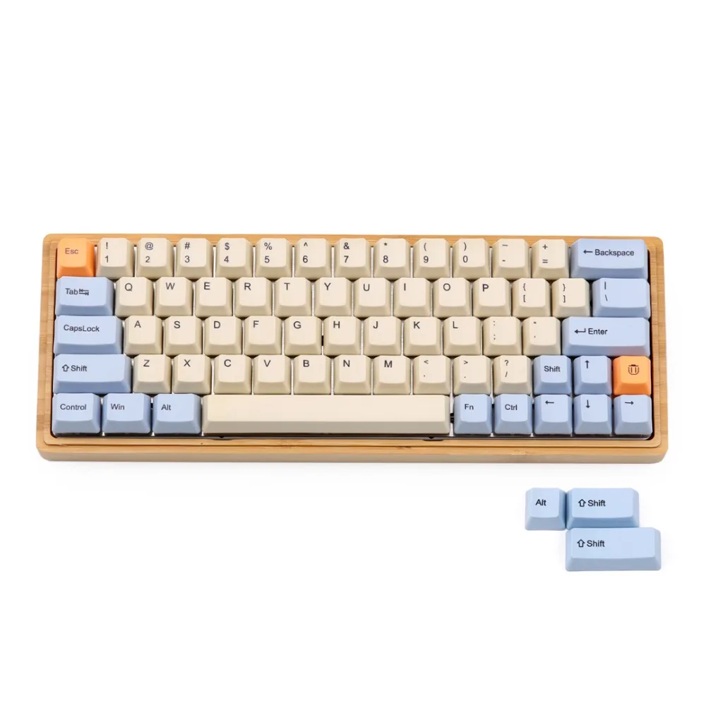 Синий бежевый оранжевый OEM Dye-Subbed Keycap толстый PBT для DZ60 GK64 mx механическая