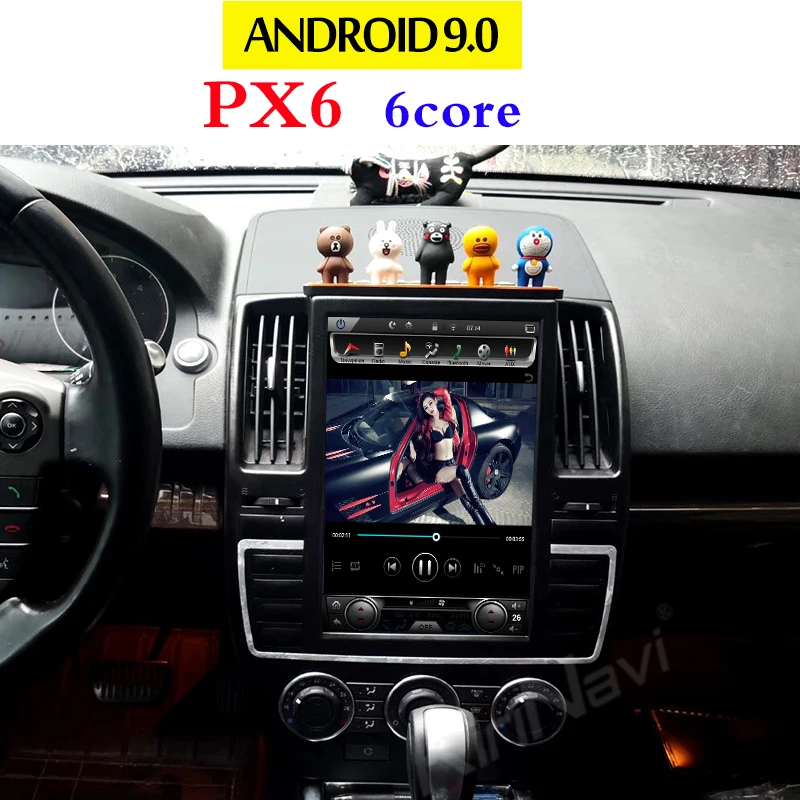 KiriNavi 6 ядер PX6 4+ 32 ГБ Tesla стиль вертикальный экран 13," Android 8,1 для Land Rover freelander 2 2007- автомобильный Радио gps